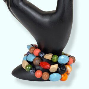 (2/$20) Colourful Beaded Memory Bracelet